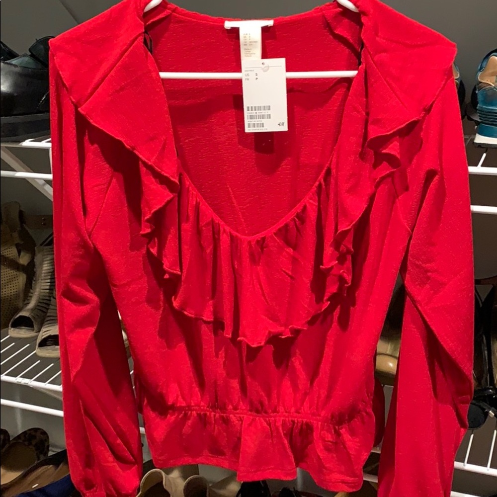 Red blouse